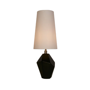 Apex 1Lt Table Lamp, Antique Brass Metal Black Resin, White