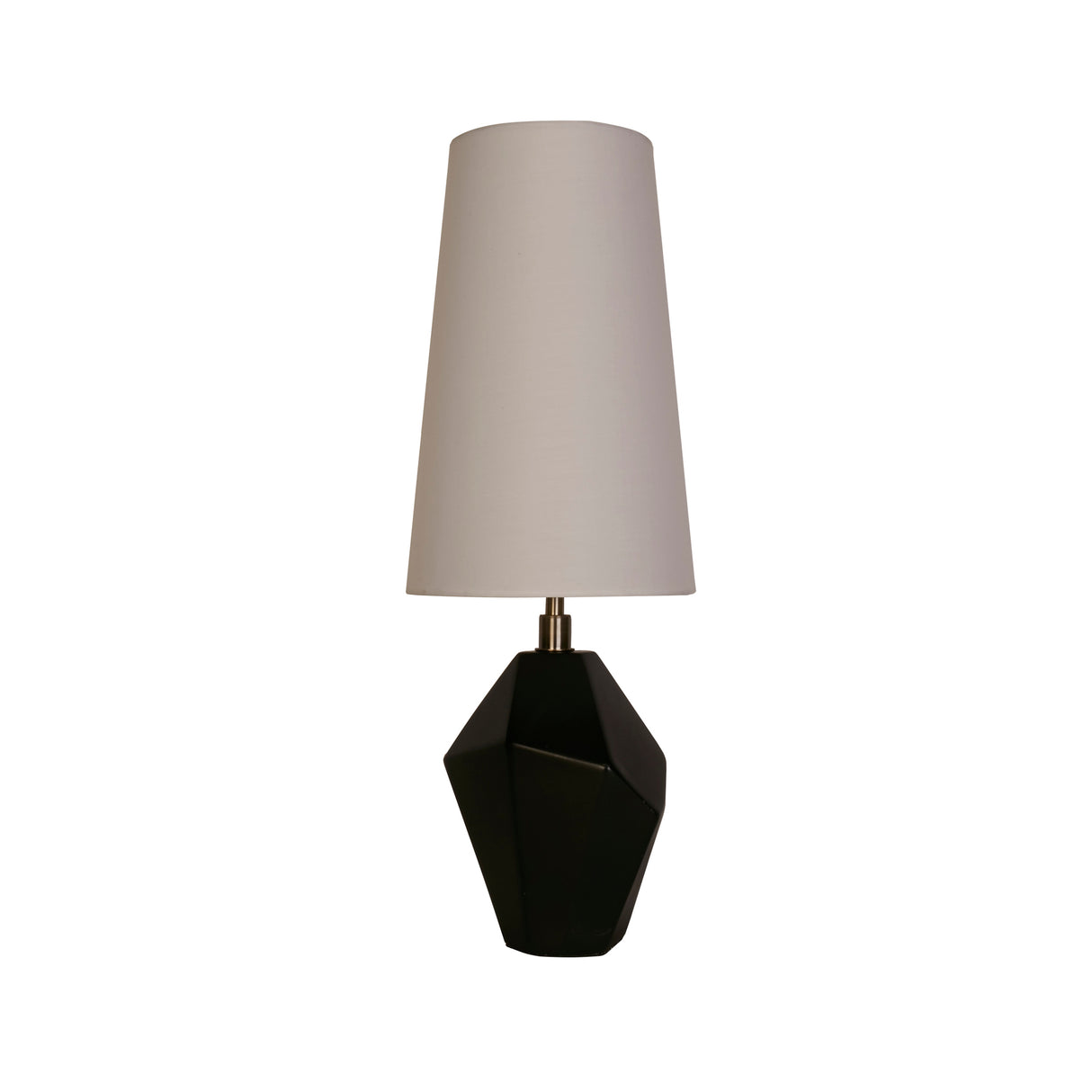 Searchlight Electric Apex 1Lt Table Lamp, Antique Brass Metal Black Resin, White 88250BK
