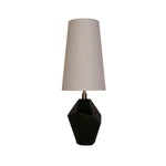 Searchlight Electric Apex 1Lt Table Lamp, Antique Brass Metal Black Resin, White 88250BK