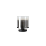 Searchlight Electric Sweden 1Lt Table Lamp, Matt Black Metal with Smoked Ombre Gl 88913-1BK