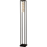 Elevator Floor Lamp - Matt Black Frame & Crystal Centre