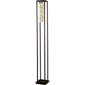 Elevator Floor Lamp - Matt Black Frame & Crystal Centre