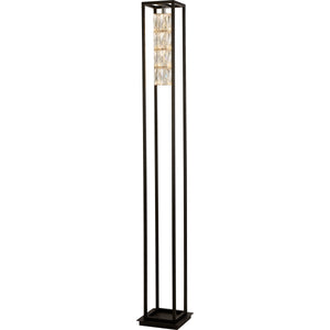 Elevator Floor Lamp - Matt Black Frame & Crystal Centre