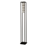 Searchlight Electric Elevator Floor Lamp - Matt Black Frame & Crystal Centre 89563BK
