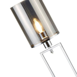 Searchlight Electric Catalina Floor Lamp - Chrome Metal & Smoked Glass 9053CC