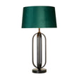 Chic Table Lamp - Black Metal with Emerald Shade
