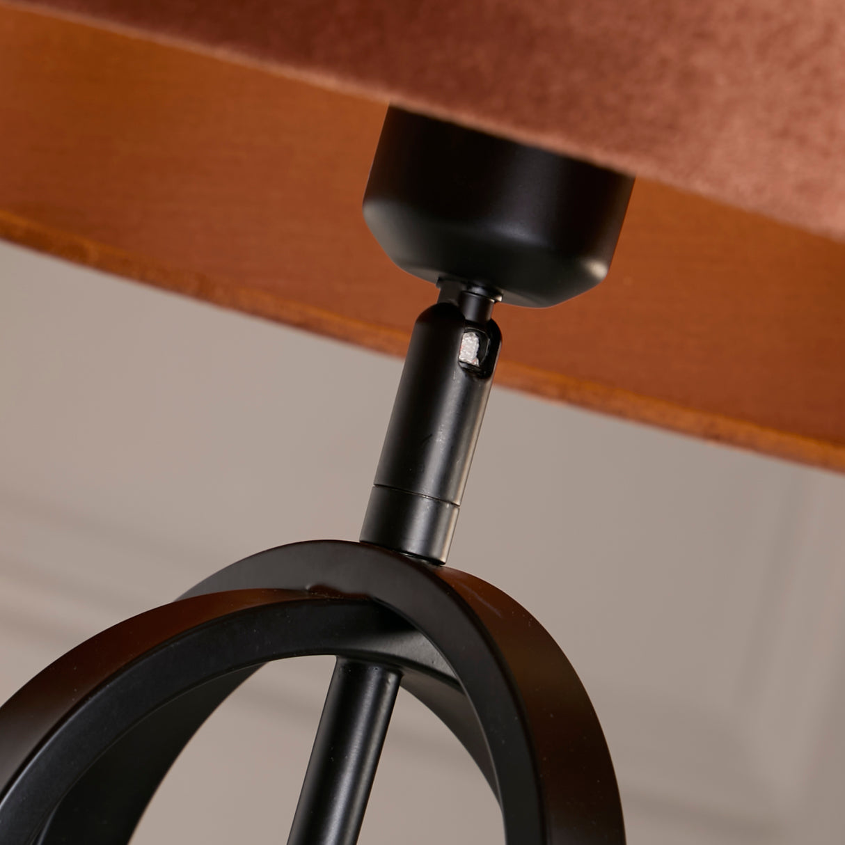 Searchlight Electric Chic Table Lamp - Black Metal with Burnt Orange Shade 91101OR