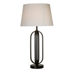 Chic Table Lamp - Black Metal with White Shade