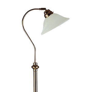 Searchlight Electric Adjustable  Floor Lamp - Antique Brass Metal & Scavo Glass 9122AB