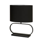 Searchlight Electric Sleek Table Lamp - Black Metal with Black shade 92101BK