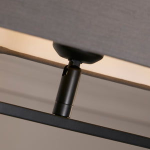 Searchlight Electric Sleek Table Lamp - Black Metal with Grey shade 92101GY