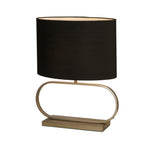 Sleek Table Lamp - Bronze Metal with Black shade