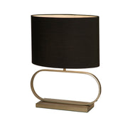Sleek Table Lamp - Bronze Metal with Black shade