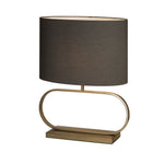 Sleek Table Lamp - Bronze Metal with Grey shade
