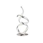 Twirls Table Lamp  - Chrome Metal & Clear Crystal