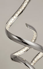 Searchlight Electric Twirls Table Lamp  - Chrome Metal & Clear Crystal 9218CC