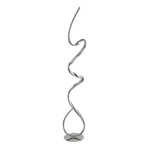 Searchlight Electric Twirls LED Floor Lamp - Chrome & Clear Crystal 9219CC