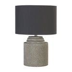 Searchlight Electric Zara Table Lamp - Cement Base & Fabric Shade 9260GY
