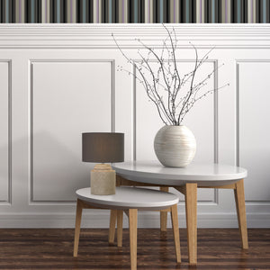 Searchlight Electric Zara Table Lamp - Cement Base & Fabric Shade 9260GY