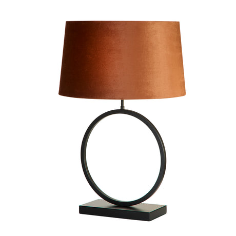 Searchlight Electric Elegant Table Lamp -Matt Black Metal With Burnt Orange Shade 93101OR