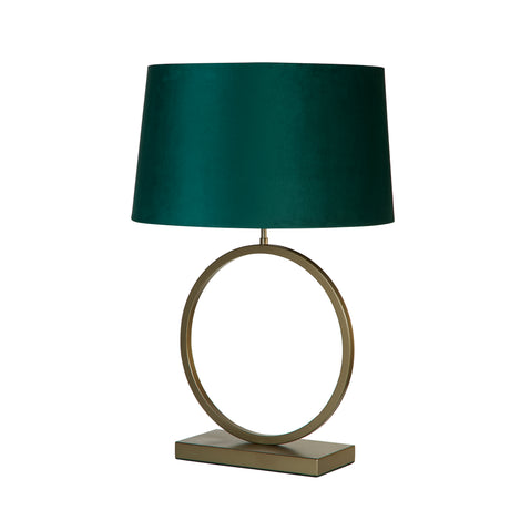 Searchlight Electric Elegant Table Lamp - Bronze Metal With Emerald Shade 93102EM