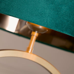 Searchlight Electric Elegant Table Lamp - Bronze Metal With Emerald Shade 93102EM
