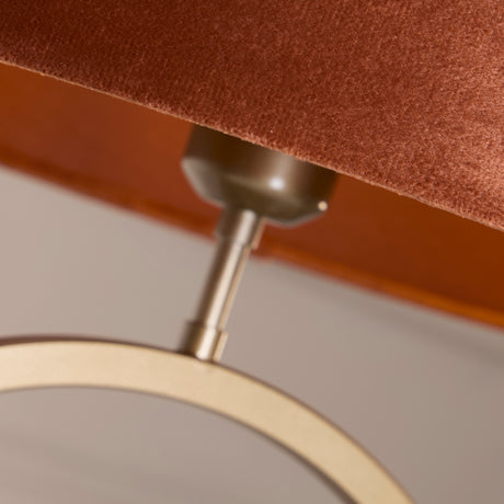Searchlight Electric Elegant Table Lamp - Bronze Metal With Burnt Orange Shade 93102OR