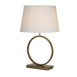 Elegant Table Lamp - Bronze Metal With White Shade