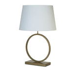 Searchlight Electric Elegant Table Lamp - Bronze Metal With White Shade 93102WH