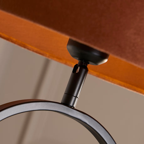 Searchlight Electric Modish Table Lamp - Matt Black Metal With Burnt Orange Shade 94101OR