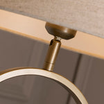Searchlight Electric Modish Table Lamp - Bronze Metal with Natural Shade 94102NA