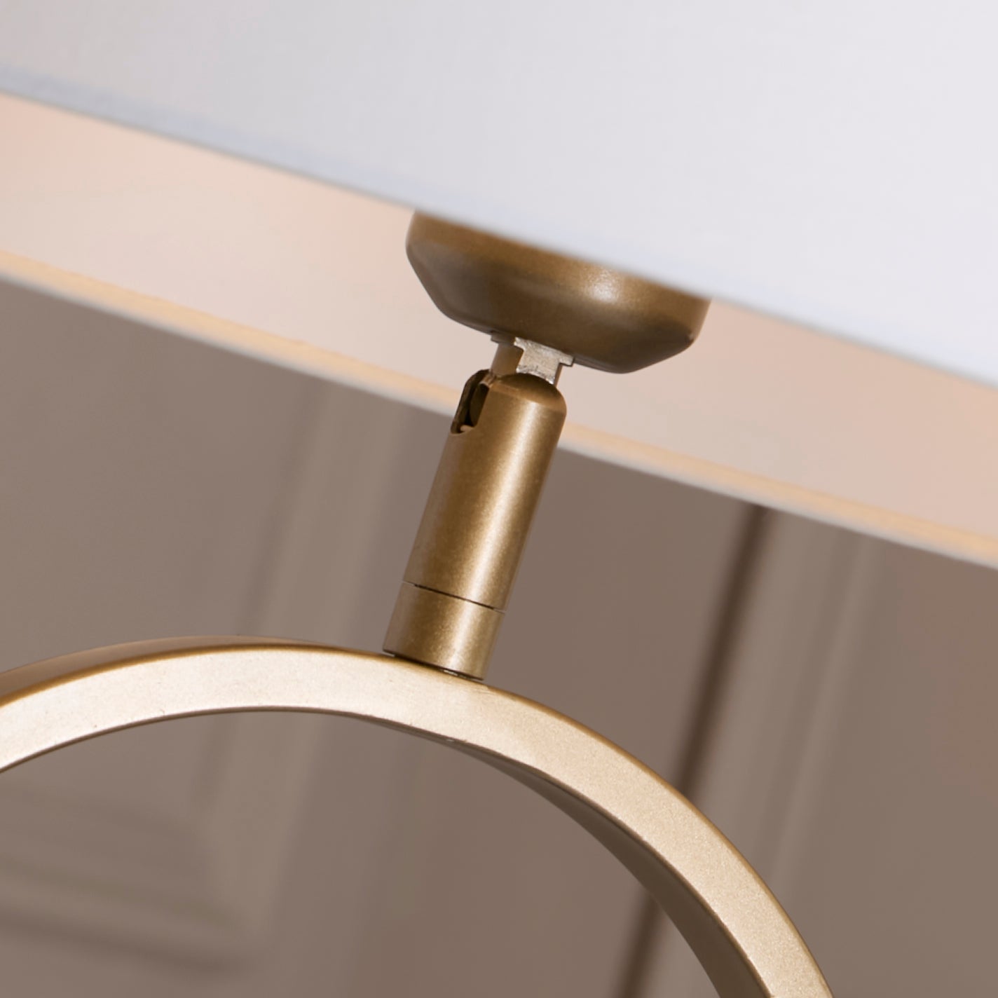 Searchlight Electric Modish Table Lamp - Bronze Metal with White Shade 94102WH