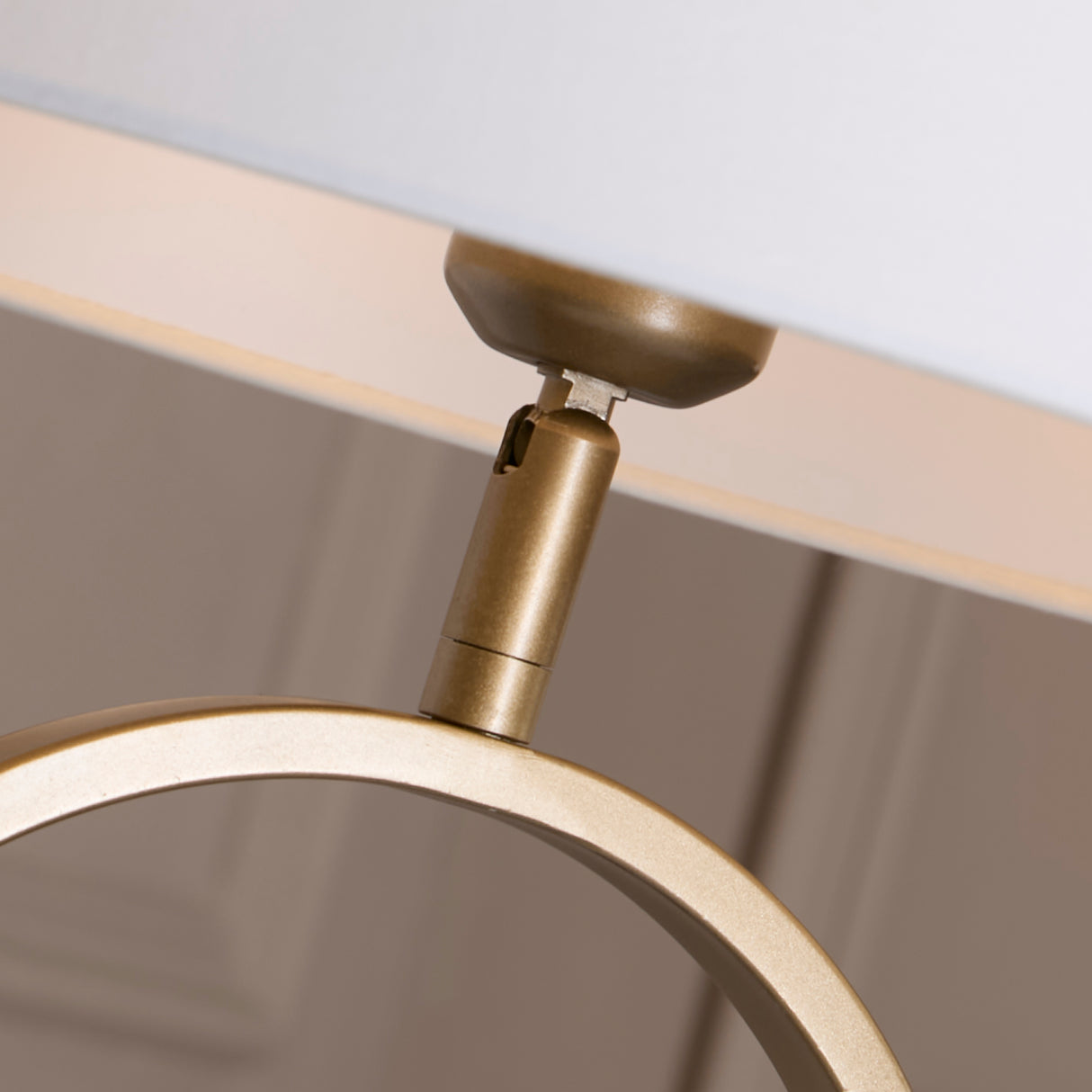 Searchlight Electric Modish Table Lamp - Bronze Metal with White Shade 94102WH