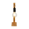 Woody  Table Lamp  - Natural Wood & Black Metal