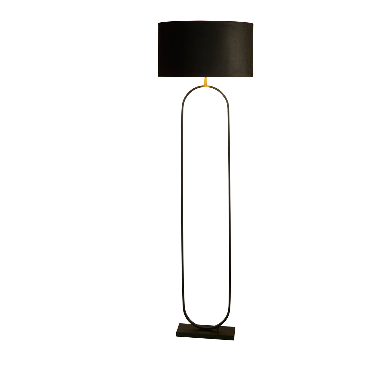 Modish Floor Lamp - Black Metal with Black Shade