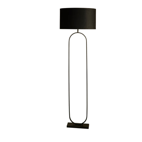 Searchlight Electric Modish Floor Lamp - Black Metal with Black Shade 95101BK