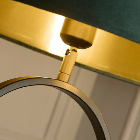Searchlight Electric Modish Floor Lamp Black Metal with Green Shade 95101GR