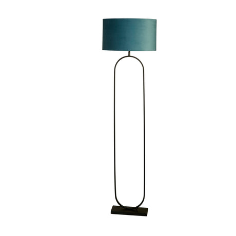 Searchlight Electric Modish Floor Lamp - Black Metal with Teal Shade 95101TE