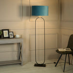 Searchlight Electric Modish Floor Lamp - Black Metal with Teal Shade 95101TE
