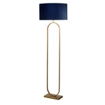 Searchlight Electric Modish Floor Lamp Bronze Metal with Navy Shade 95102AZ