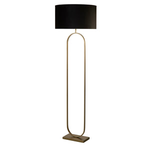 Searchlight Electric Modish Floor Lamp Bronze Metal with Black Shade 95102BK
