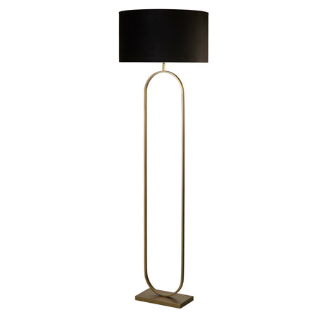 Searchlight Electric Modish Floor Lamp Bronze Metal with Black Shade 95102BK