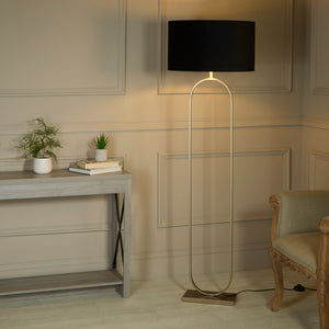 Searchlight Electric Modish Floor Lamp Bronze Metal with Black Shade 95102BK