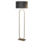 Modish Floor Lamp Bronze Metal with Dark Grey Shade