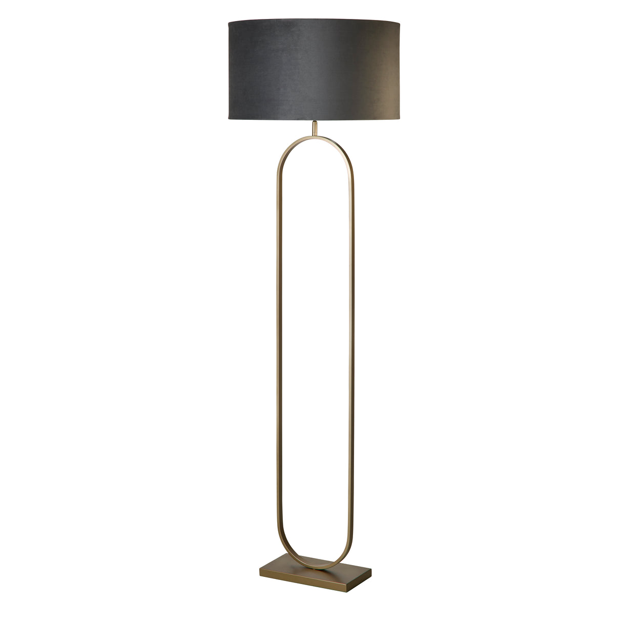 Searchlight Electric Modish Floor Lamp Bronze Metal with Dark Grey Shade 95102DGY