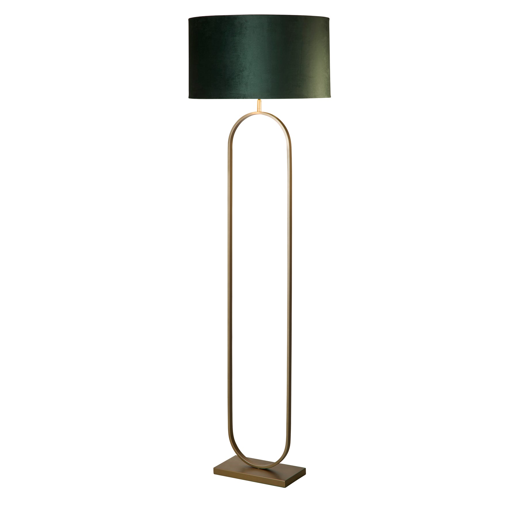 Modish Floor Lamp Bronze Metal with Green Shade