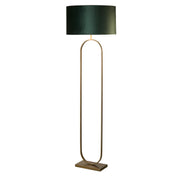 Modish Floor Lamp Bronze Metal with Green Shade