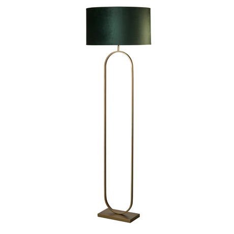 Searchlight Electric Modish Floor Lamp Bronze Metal with Green Shade 95102GR