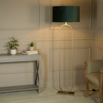 Searchlight Electric Modish Floor Lamp Bronze Metal with Green Shade 95102GR