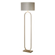 Modish Floor Lamp Bronze Metal with Grey Shade